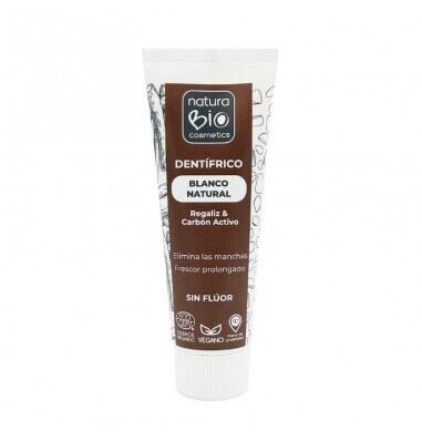 NaturaBIO Cosmetics Dentifricio White Nat alla liquirizia con carbone attivo 75 ml