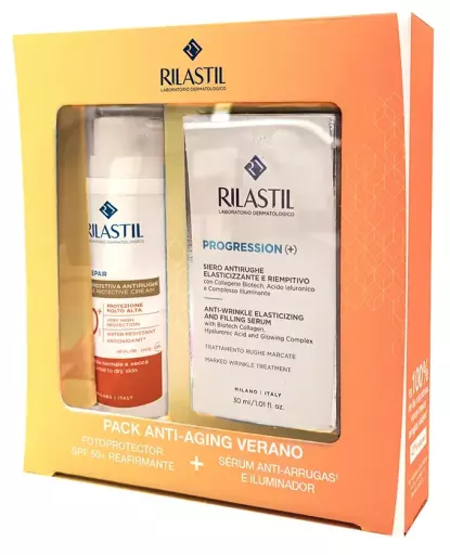 Rilastil Set di 2 prodotti solari anti-et&agrave; con SPF50+