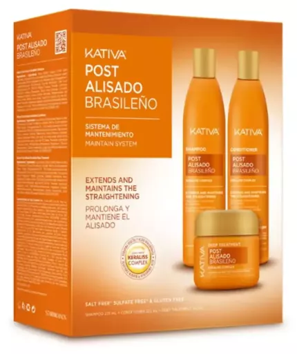 Kativa Pacchetto lisciante professionale post-brasiliano 3 pezzi