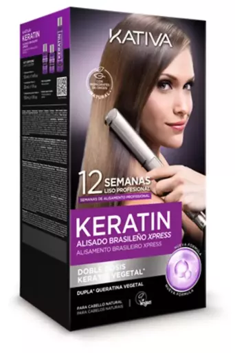 Kativa Keratin Express Brazilian Straightening Pack da 3 pezzi