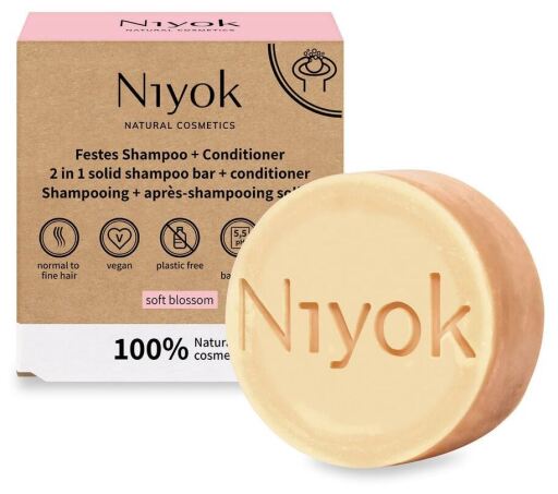Niyok Shampoo solido + balsamo Soft Blossom 80 gr