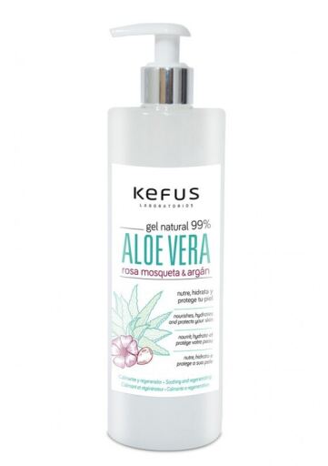 Kefus Gel naturale di aloe vera con rosa canina e olio di argan