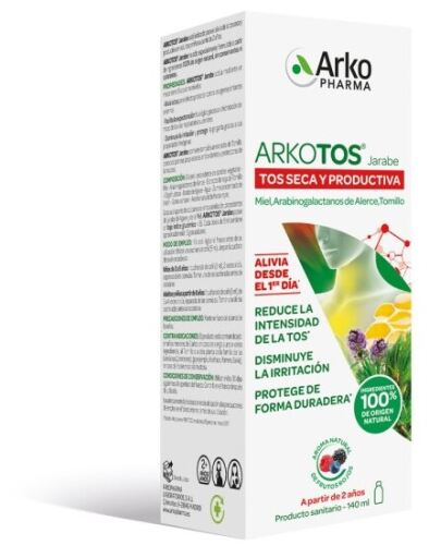 Arkopharma Arkotos Sciroppo per la tosse secca produttiva ai frutti rossi 140 ml