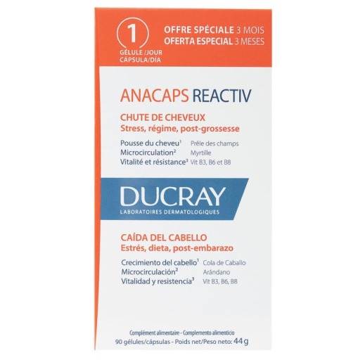 Ducray Trio Anacaps Reactiv Capelli e Unghie 90 Capsule
