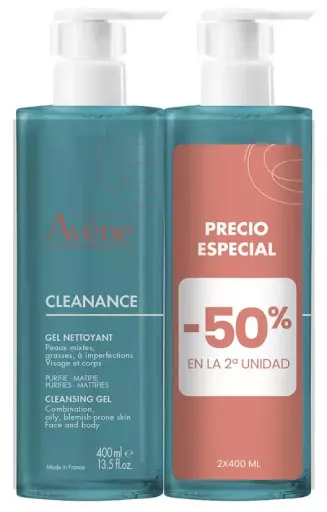 Av&egrave;ne Cleanance Gel Detergente Confezione 2 x 400 ml