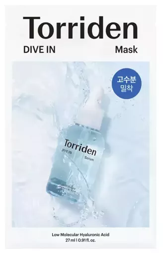 Torriden Maschera viso Dive-In all'acido ialuronico a basso peso molecolare 27 ml