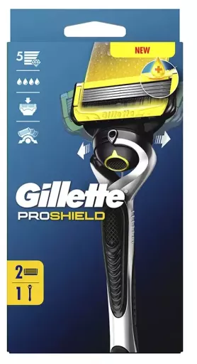 Gillette Macchina Fusion Proshield + 2 parti di ricambio