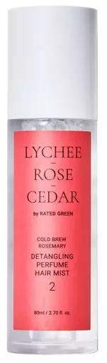 Rated Green Litchi Rosa Cedro 02 Etanling Spray Profumato per Capelli 80 ml