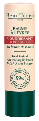 BeauTerra Balsamo labbra nutriente, rosso, 4 g