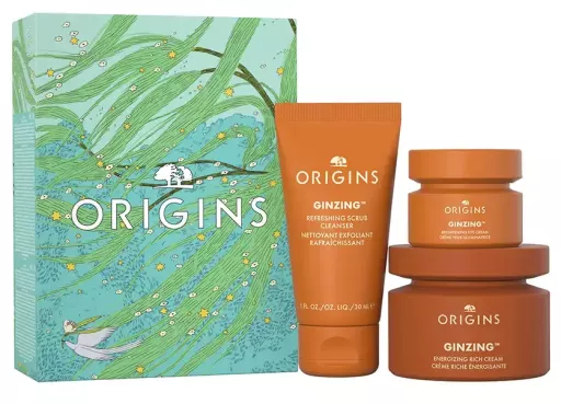 Origins Crema ricca energizzante Ginzing, set da 3 pezzi