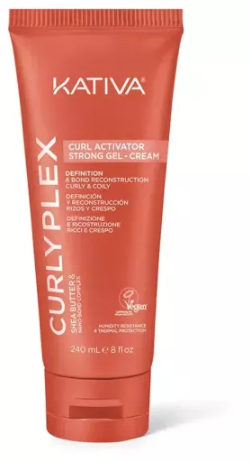 Kativa Curly Plex Curl Gel Cream Curl Activator Tenuta Forte 240 ml