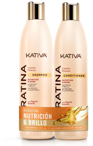 Kativa Kit alla cheratina: shampoo 355 ml + balsamo 355 ml