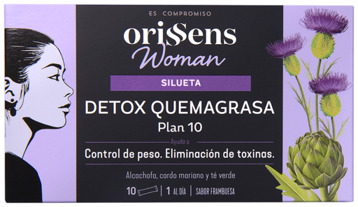 Orissens Integratore disintossicante brucia grassi per donne, 10 stick
