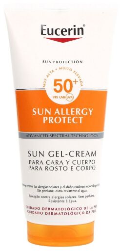 Eucerin Crema gel protettiva solare per il corpo contro le allergie, 150 ml