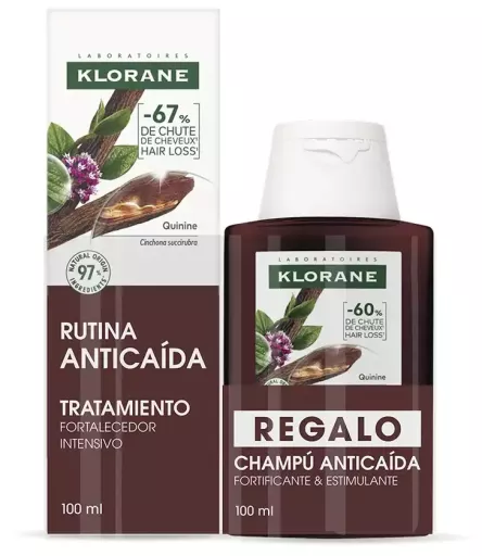 Klorane Set di 2 sieri biologici a base di chinino e stella alpina