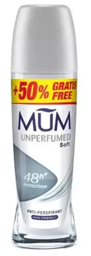 Mum Deodorante roll-on senza profumo per pelli sensibili, 75 ml